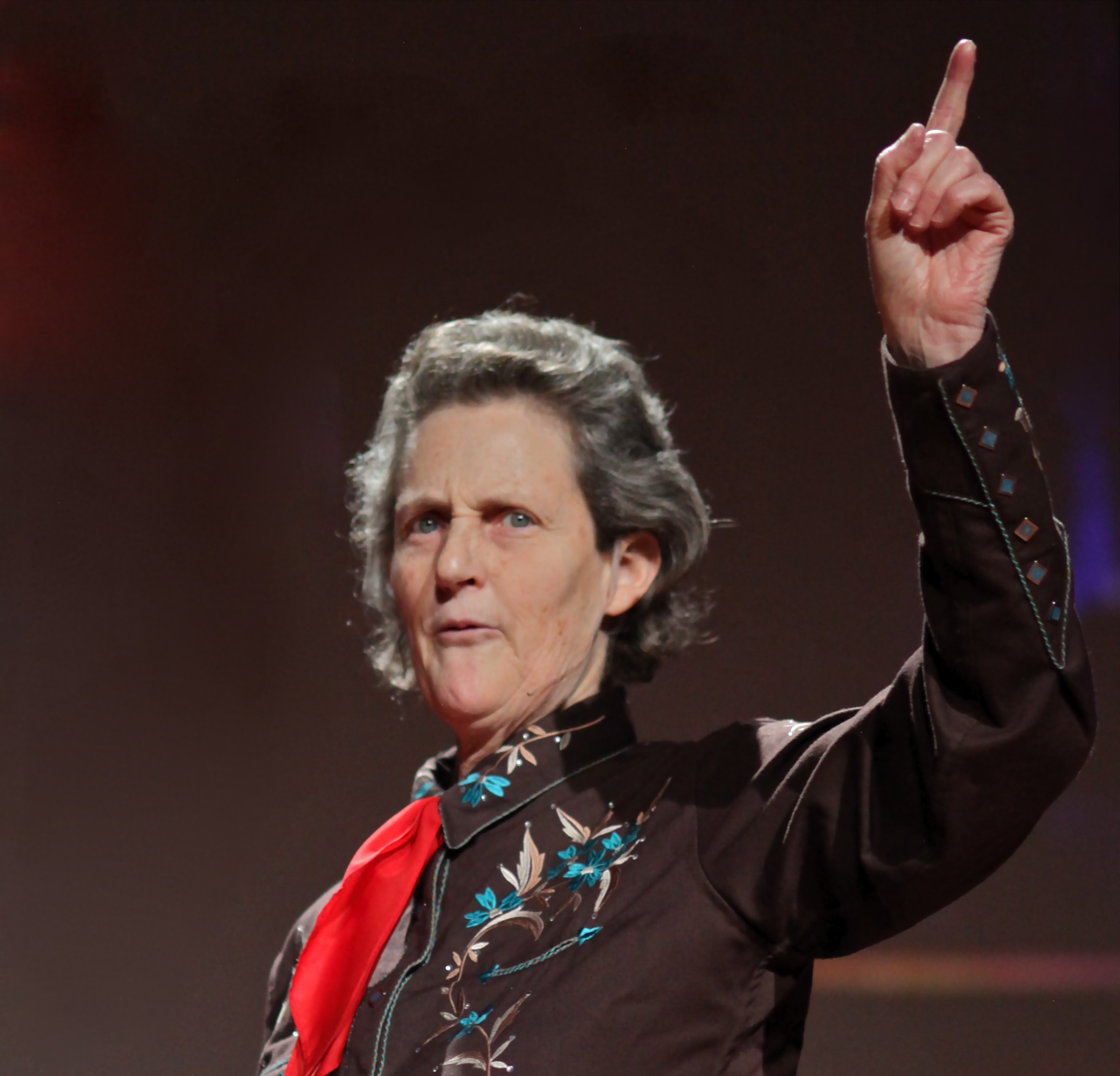 Temple Grandin parla a una conferenza del TED.