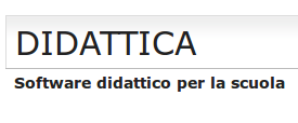 Titolo del sito: "Didattica: software didattico per la scuola".